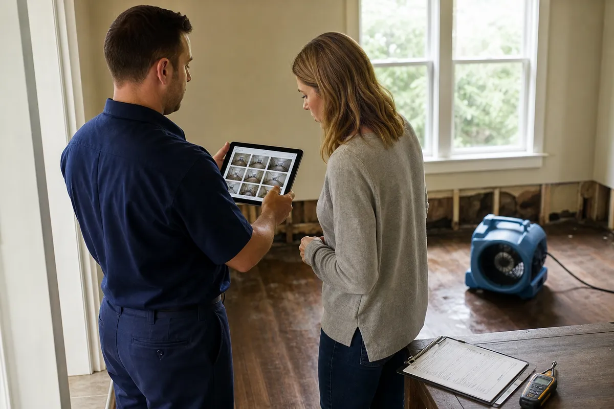 Insurance claim documentation for Fallbrook property restoration